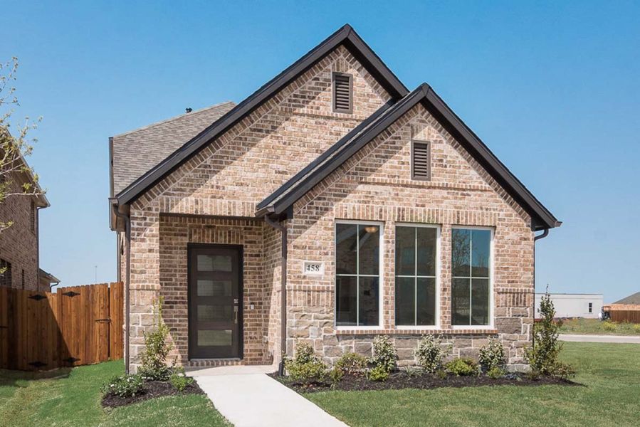 Representative exterior photo of a completed home built from the Wisteria by Pacesetter Homes in Elevon, Lavon, TX (Image 1).