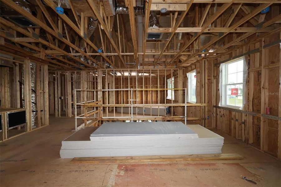 In-progress construction of a new home in Center Lake on the Park, St. Cloud, FL (Image 16).