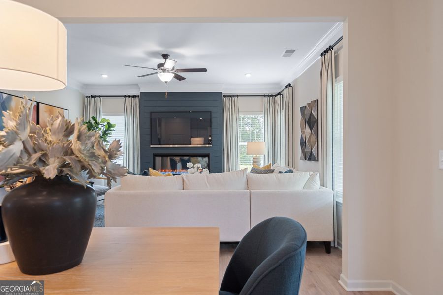 Furnished interior view inside a new home in Bryson Farms, Byron (Image 6). Furnished interior view inside a new home in Bryson Farms, Byron (Image 6).