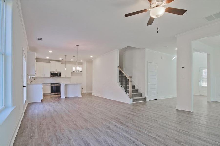 Spacious, unfurnished interior of a new home in Clark Farms, Flowery Branch (Image 30). Spacious, unfurnished interior of a new home in Clark Farms, Flowery Branch (Image 30).