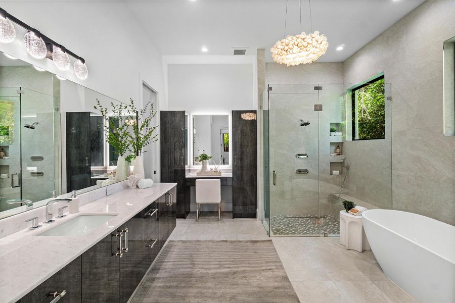 Furnished interior view inside a new home in , Delray Beach (Image 40).