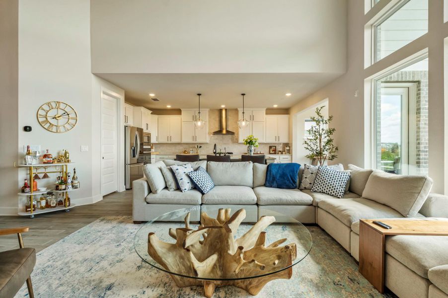 Furnished interior view inside a new home in Sweetwater - 60', Austin (Image 16). Furnished interior view inside a new home in Sweetwater - 60', Austin (Image 16).