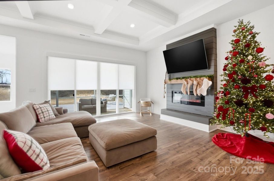 Family Room with Electric Fireplace