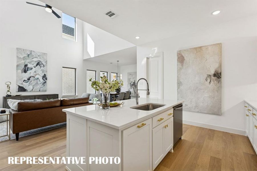 The chef will never be left out of the party in this fantastic home!  REPRESENTATIVE PHOTO