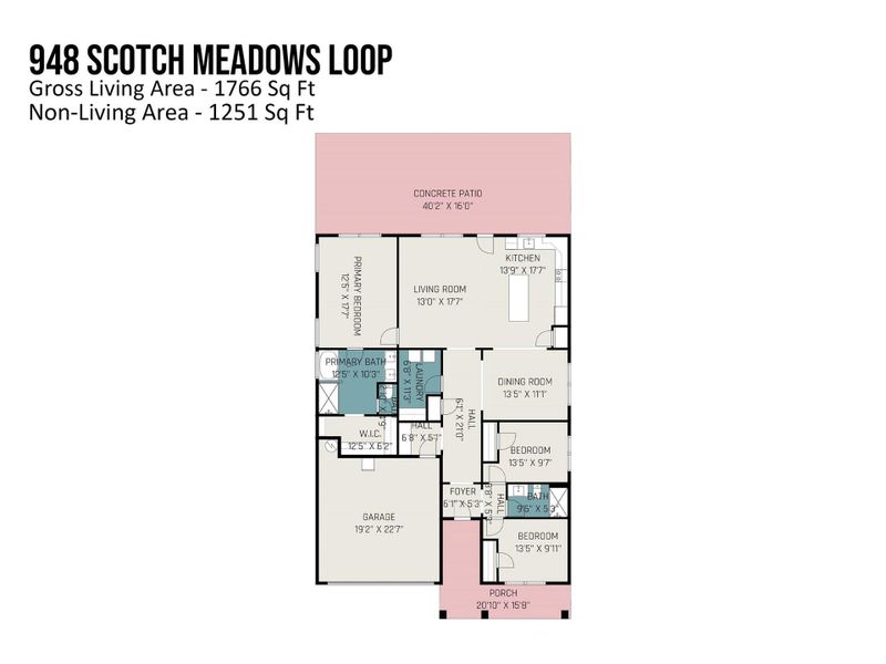 2D floor plan layout of this home in , Monroe, NC (Image 3).