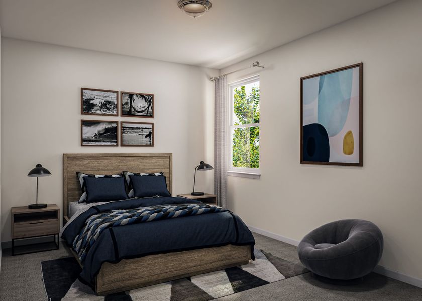 Representative furnished interior of a home built from the Spyglass by Tri Pointe Homes in Flora, Hutto (Image 19).