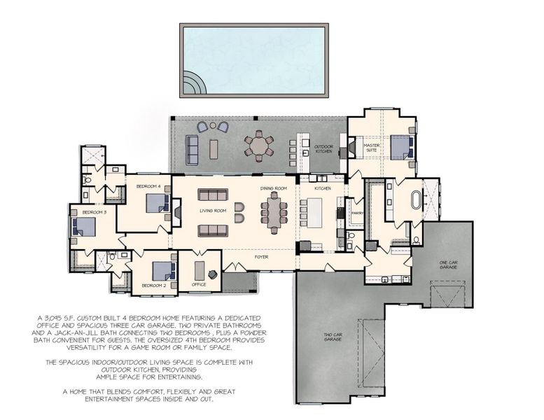 2D floor plan layout of this home in , Georgetown, TX (Image 5).