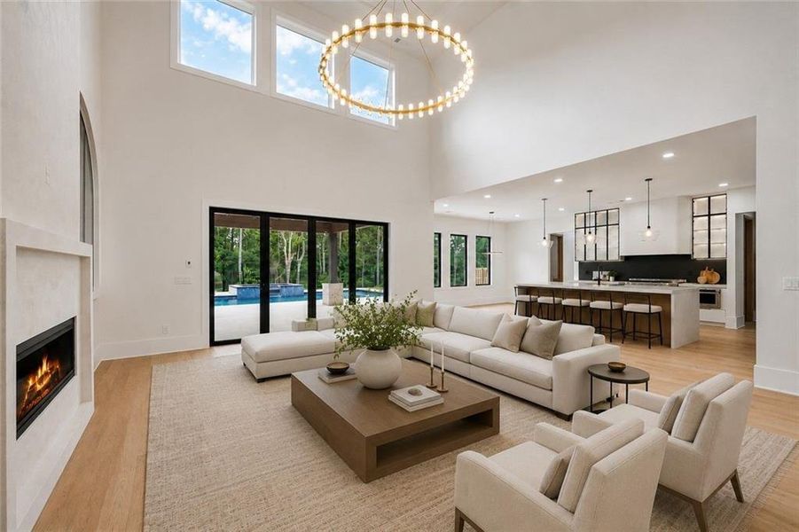 Furnished interior view inside a new home in , Flowery Branch (Image 9).