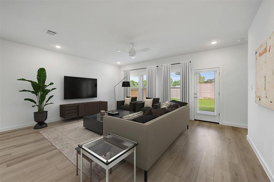 Furnished interior view inside a new home in Aspire at Reunion, Newark (Image 8).