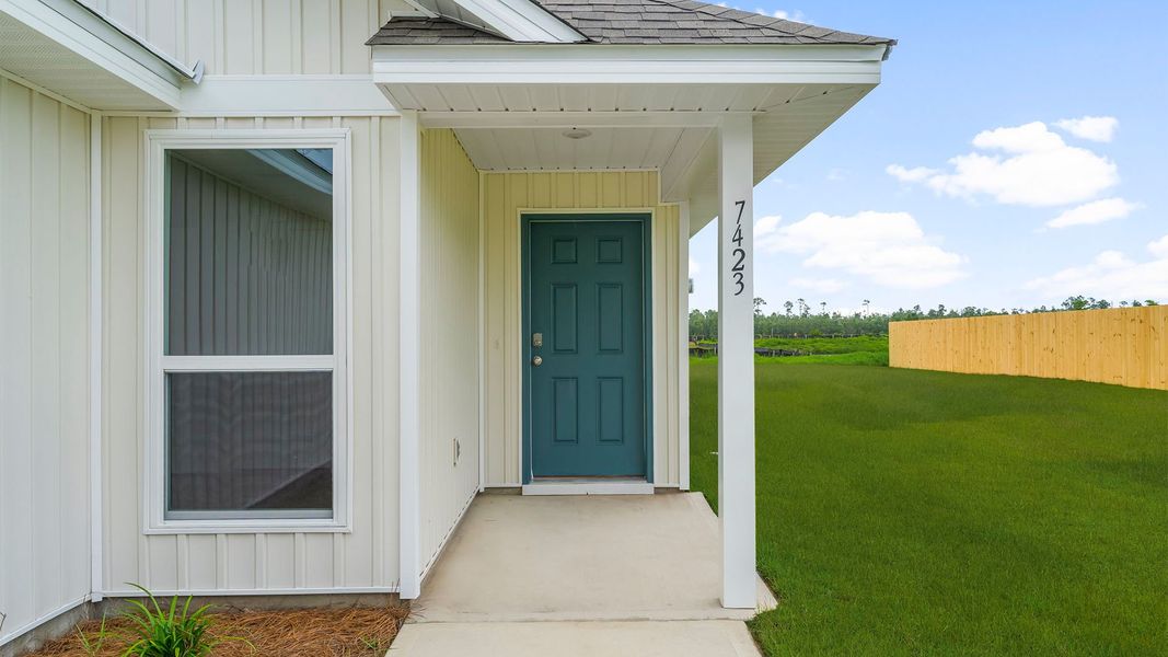 Representative exterior photo of a completed home built from the The Celeste by D.R. Horton in Morningside, Panama City, FL (Image 16).