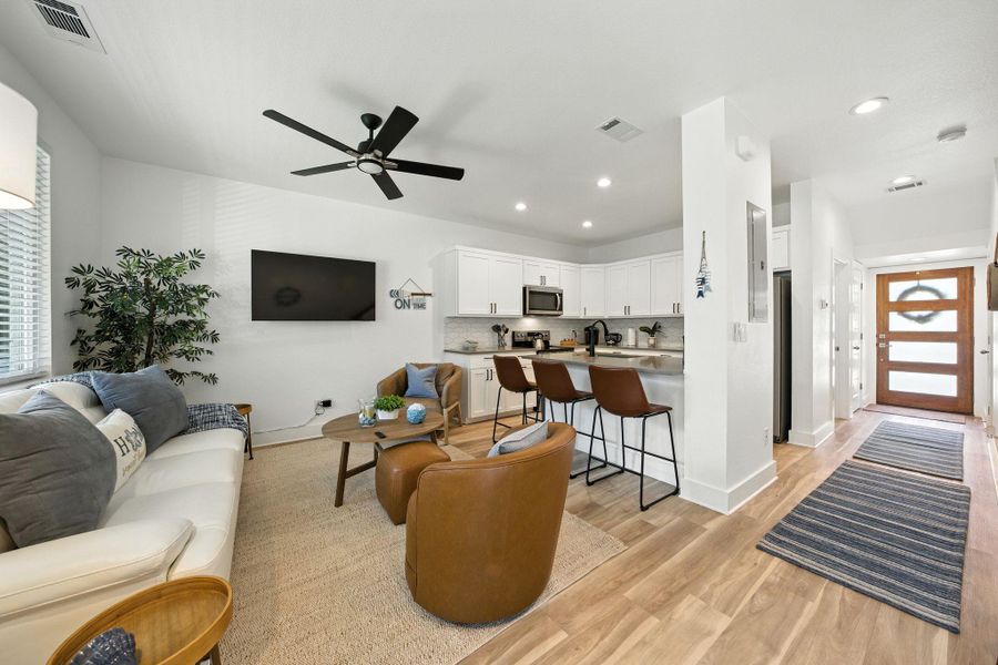 Open concept living Open concept living