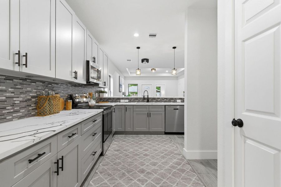 Furnished interior view inside a new home in , Cleveland (Image 13).