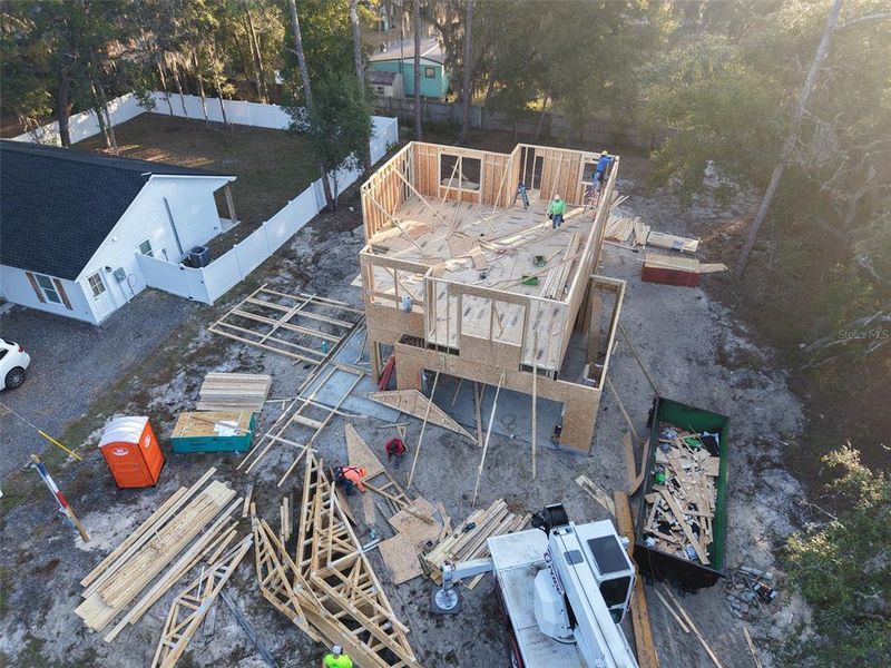 In-progress construction of a new home in , Interlachen, FL (Image 6).