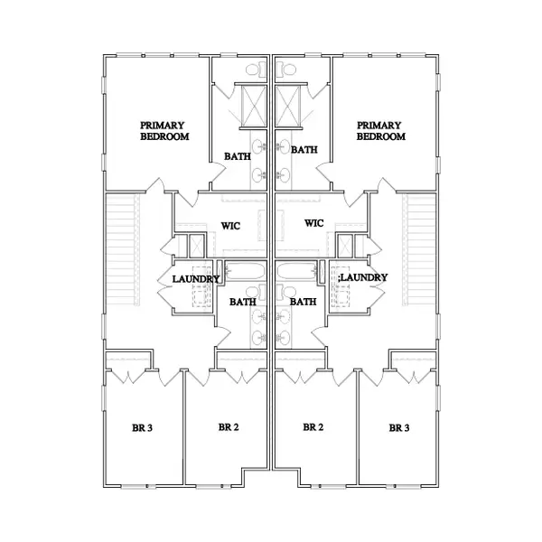 2D floor plan layout for the Palm by Red Cedar Homes in Cedars at Boswell, Charlotte, NC (Image 5).