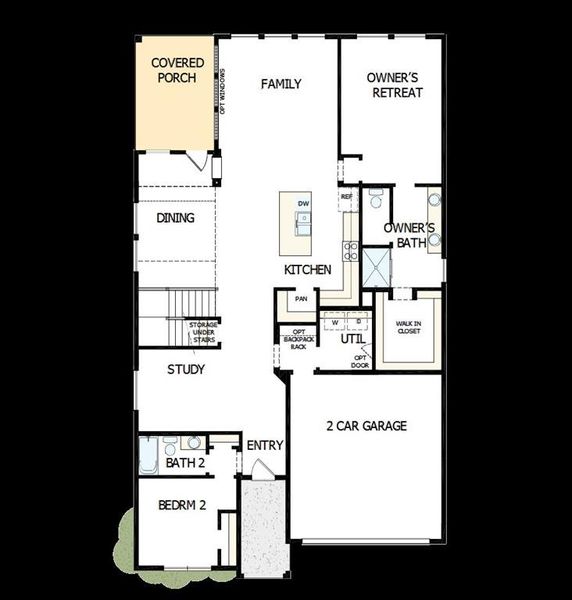 2D floor plan layout of this home in Treeline, Justin, TX (Image 3).