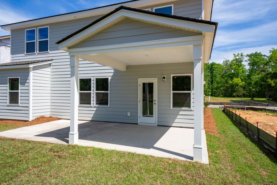Exterior details and patio area of a home in Monroe Preserve, Chapin (Image 27).