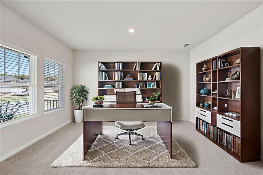 Furnished interior view inside a new home in Parkside at Grayson, Grayson (Image 10).