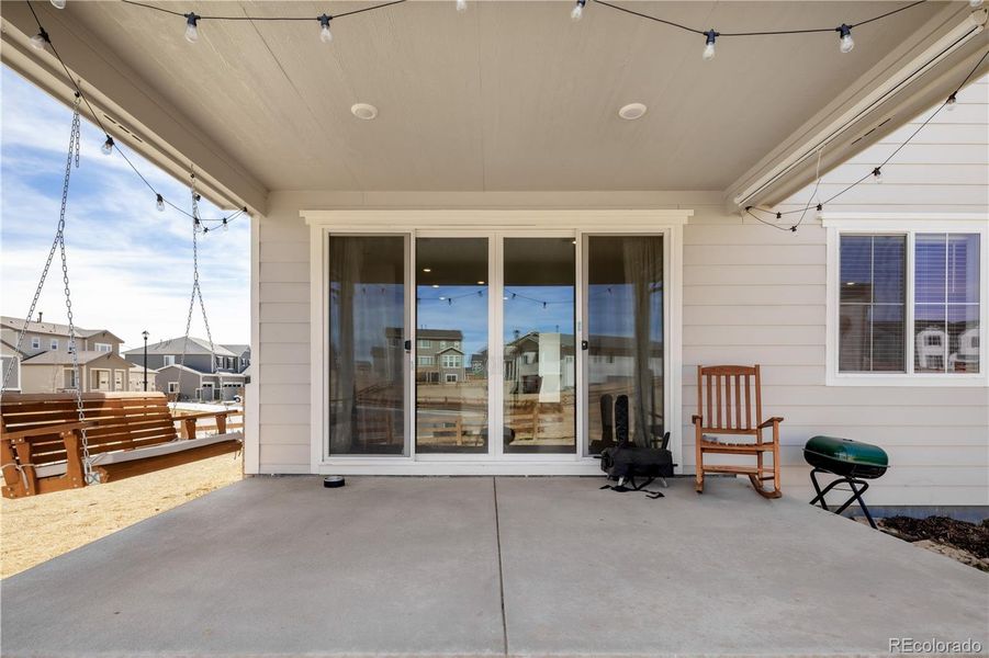 Exterior details and patio area of a home in Creekside Village, Thornton (Image 23). Exterior details and patio area of a home in Creekside Village, Thornton (Image 23).