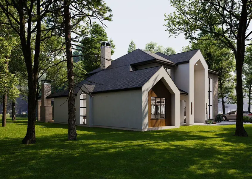 Exterior details and patio area of a home in , Spring (Image 3).