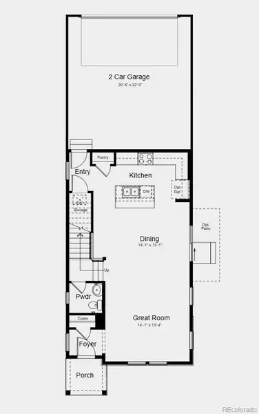 First Floor Plan - Additional Highlights Include: loft added upstairs, a dual sink vanity in the secondary bathroom, and flooring extended on the main floor First Floor Plan - Additional Highlights Include: loft added upstairs, a dual sink vanity in the secondary bathroom, and flooring extended on the main floor