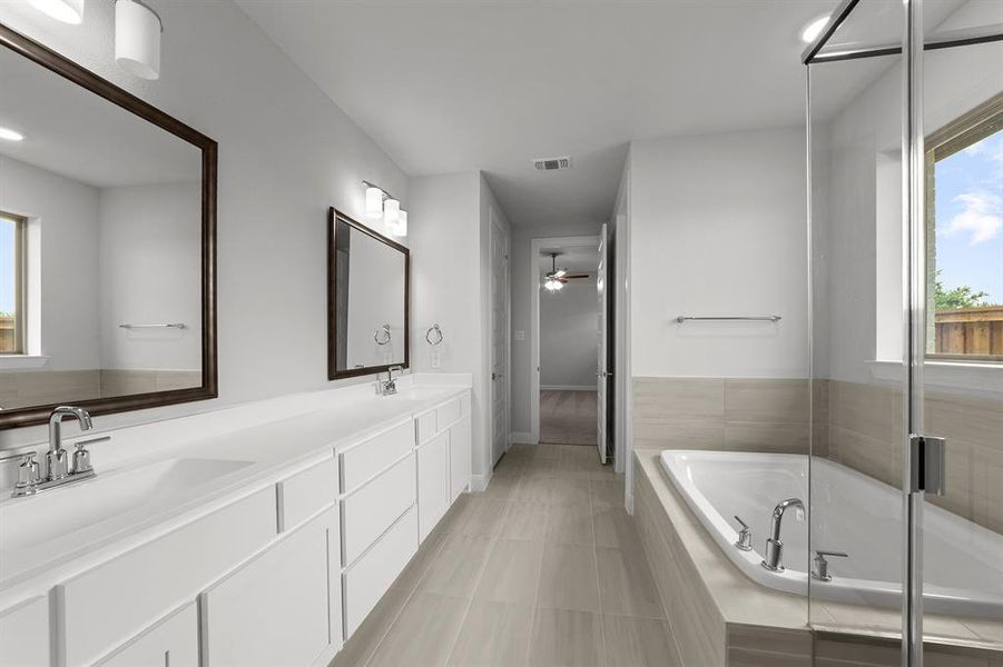 Furnished interior view inside a new home in Karis - Village Series, Crowley (Image 10). Furnished interior view inside a new home in Karis - Village Series, Crowley (Image 10).