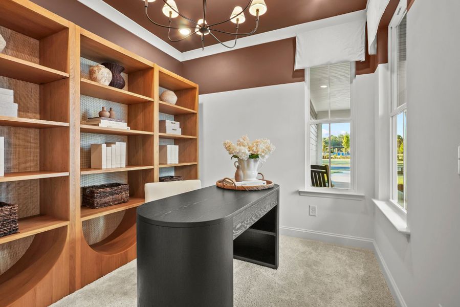 Representative furnished interior of a home built from the Compass by Del Webb in Del Webb Carolina Ridge, Midland (Image 48).