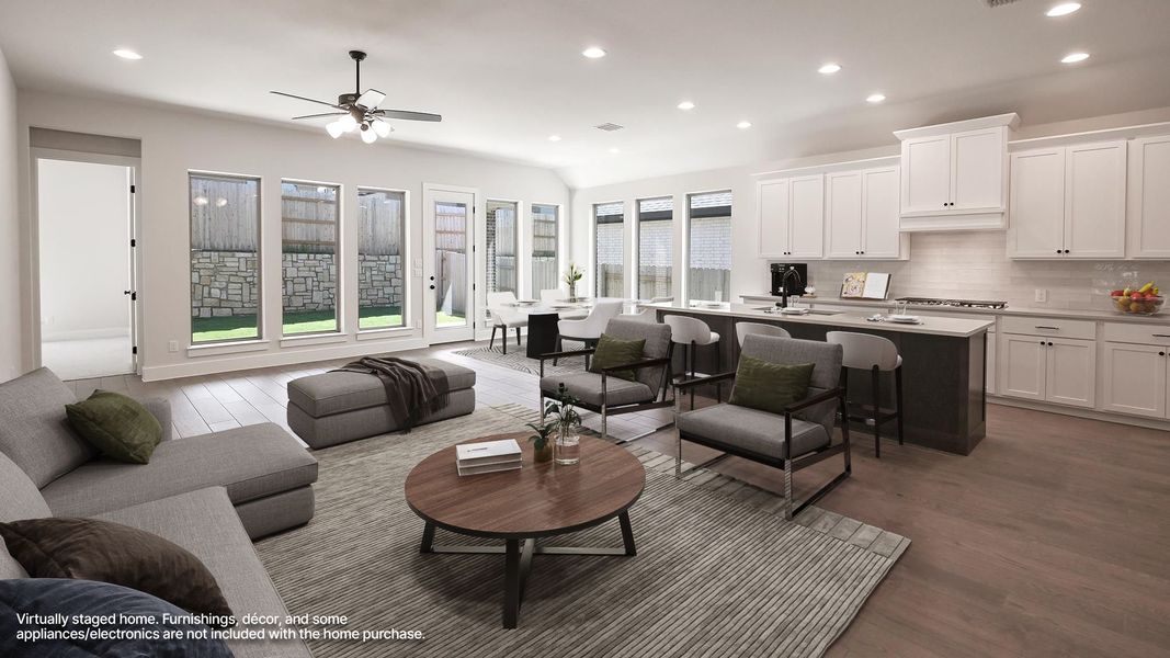 Furnished interior view inside a new home in Crosswinds, Kyle (Image 6).