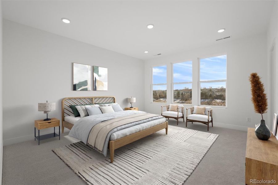 Furnished interior view inside a new home in Trailside at Cottonwood Creek, Colorado Springs (Image 10). Furnished interior view inside a new home in Trailside at Cottonwood Creek, Colorado Springs (Image 10).