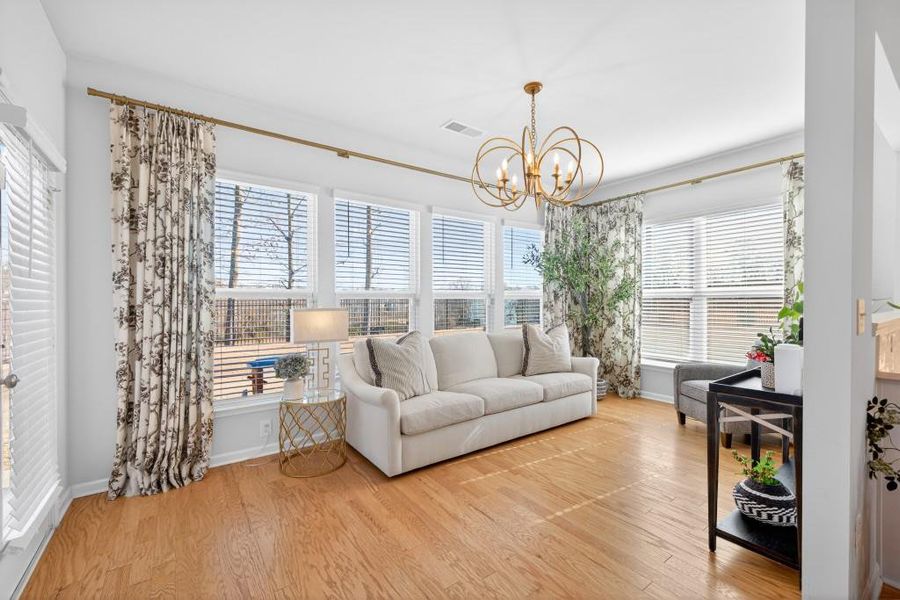 Furnished interior view inside a new home in Reunion, Flowery Branch (Image 70).