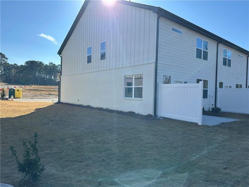 Exterior details and patio area of a home in Millstone at Mundy Mill, Gainesville (Image 18).