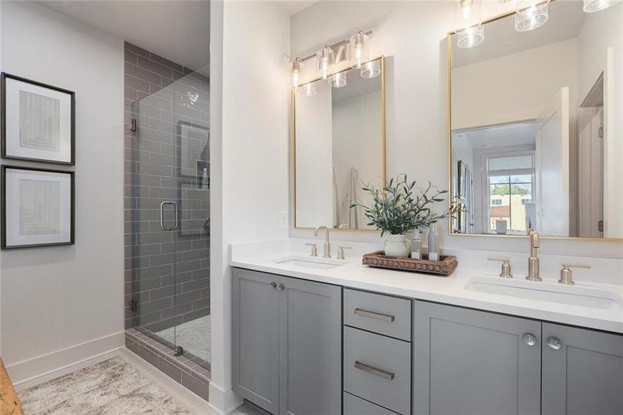 Furnished interior view inside a new home in , Atlanta (Image 12).