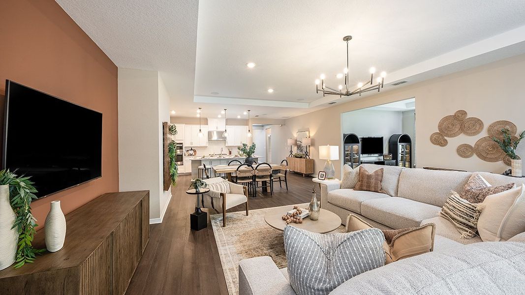 Furnished interior view inside a new home in Center Lake Ranch Community Group Page, St. Cloud (Image 10).