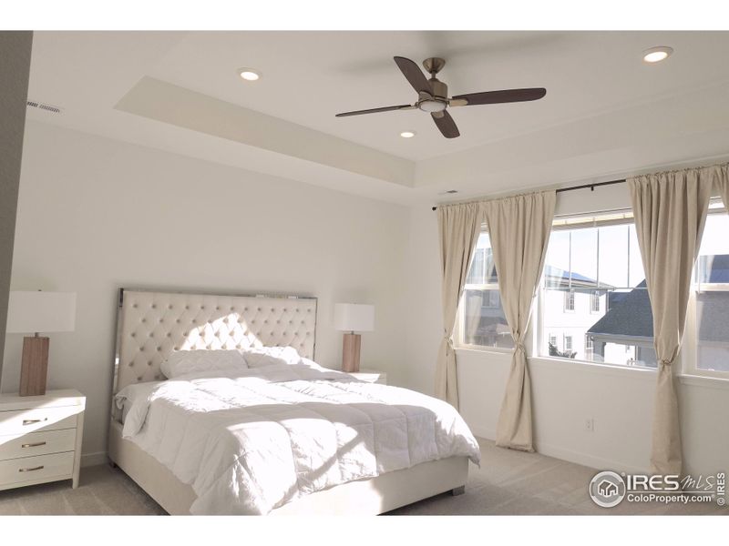 Primary bedroom-staged with wonderful natural light Primary bedroom-staged with wonderful natural light