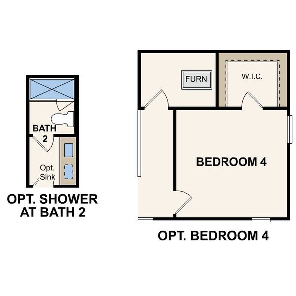 2D floor plan layout for the Lassen by Century Communities in Cloverleaf, Austin, TX (Image 7).