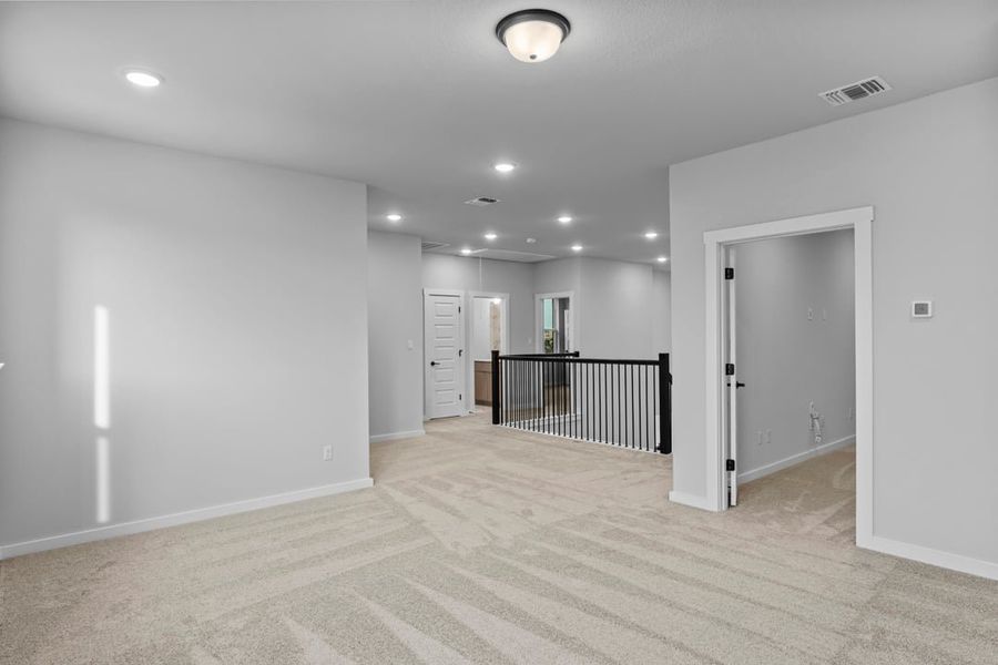 Spacious, unfurnished interior of a new home in Park Collection at Lariat, Liberty Hill (Image 38). Spacious, unfurnished interior of a new home in Park Collection at Lariat, Liberty Hill (Image 38).