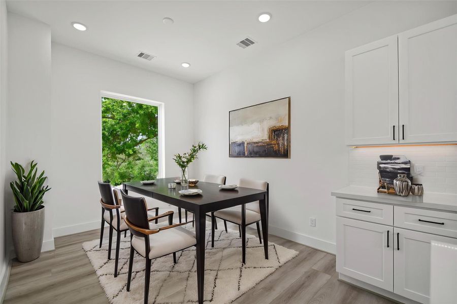 DIGITALLY STAGED Dining Area