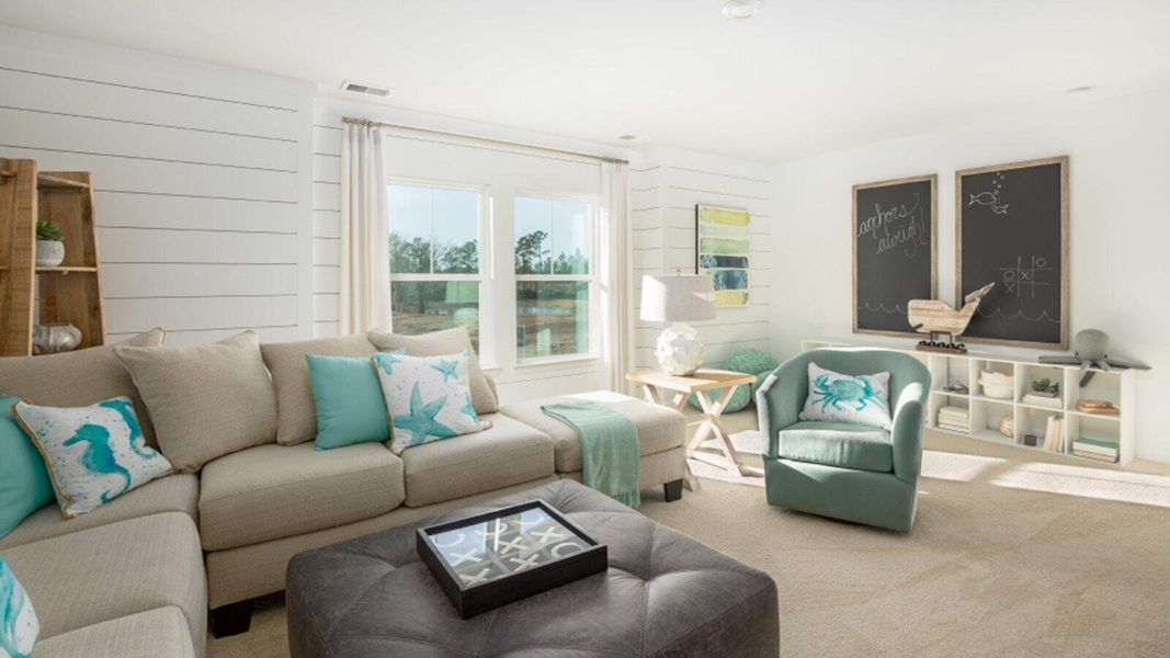 Furnished interior view inside a new home in Sweetgrass at Summers Corner, Summerville (Image 12). Furnished interior view inside a new home in Sweetgrass at Summers Corner, Summerville (Image 12).