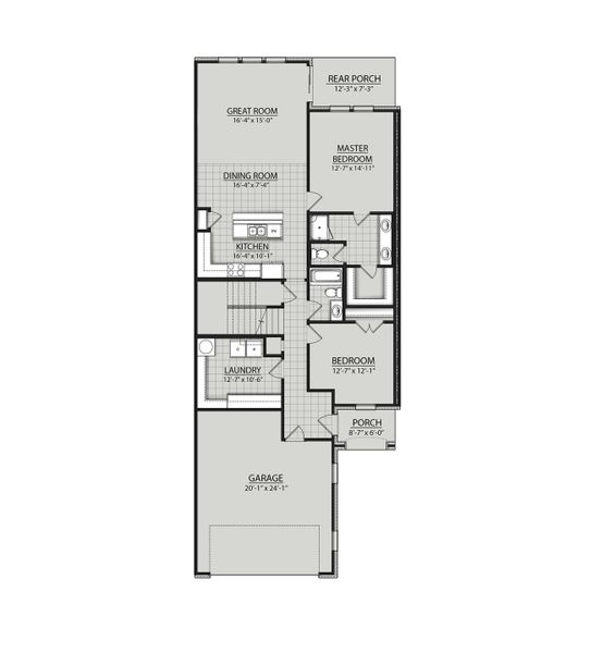 2D floor plan layout of this home in The Greens at Legacy Townhomes, Springfield, TN (Image 2). 2D floor plan layout of this home in The Greens at Legacy Townhomes, Springfield, TN (Image 2).