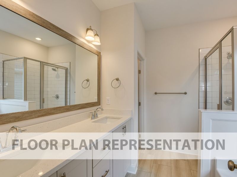 Primary Bathroom | 1800 Plan by Ivey Homes Primary Bathroom | 1800 Plan by Ivey Homes