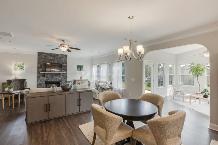 Representative furnished interior of a home built from the Hanover by Keystone Homes NC in Council Creek, Graham (Image 7).