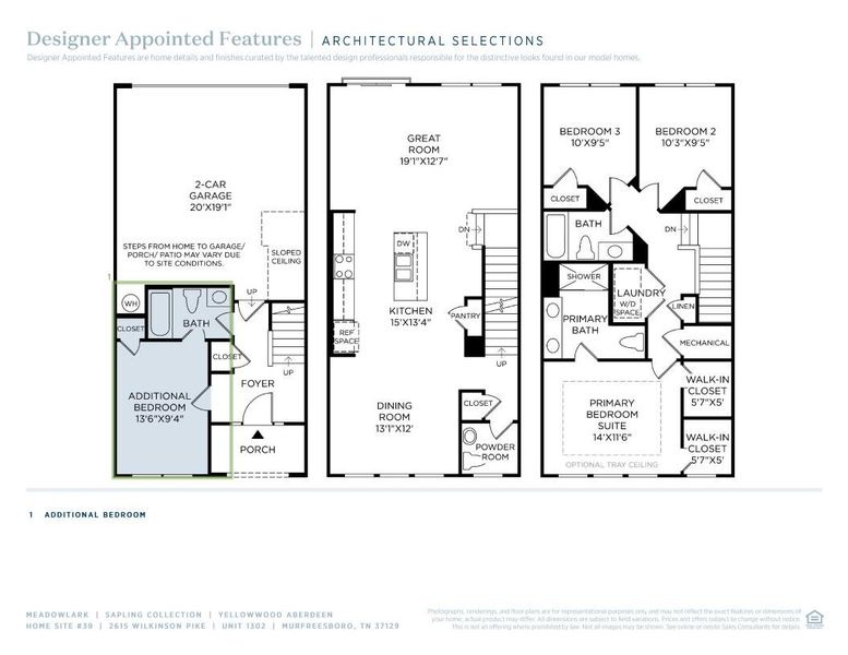 2D floor plan layout of this home in Meadowlark, Murfreesboro, TN (Image 5). 2D floor plan layout of this home in Meadowlark, Murfreesboro, TN (Image 5).