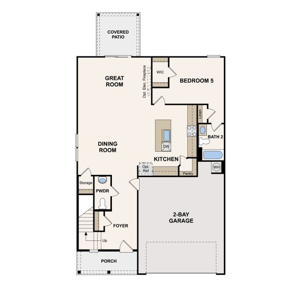 2D floor plan layout of this home in Canebrake at Hickory Hills, Old Hickory, TN (Image 3).