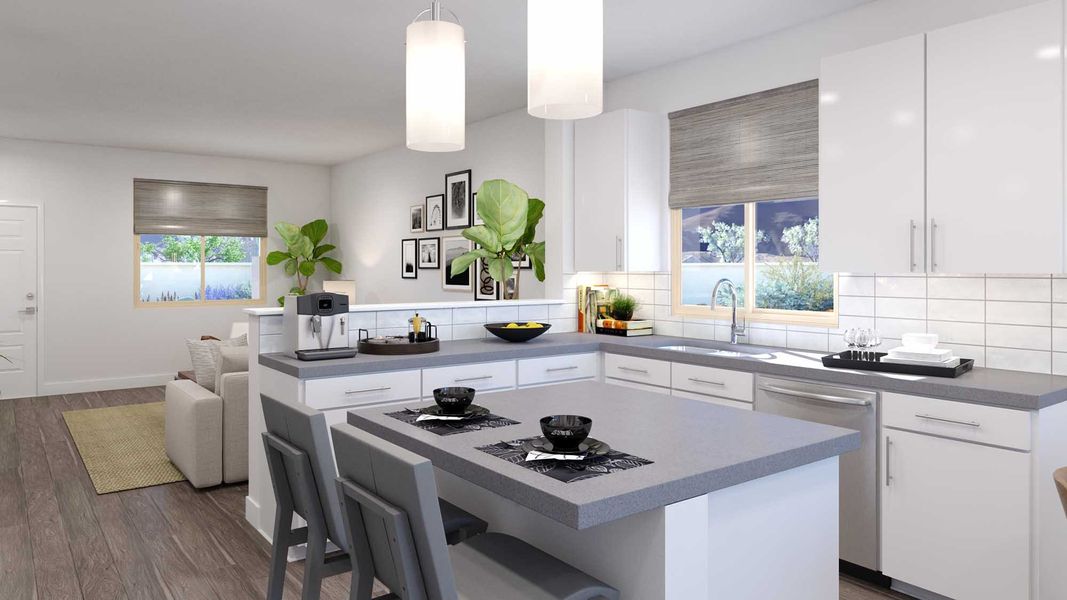 Kitchen to Great Room | Pima | Sunrise - Canyon Series | Surprise, AZ | Landsea Homes