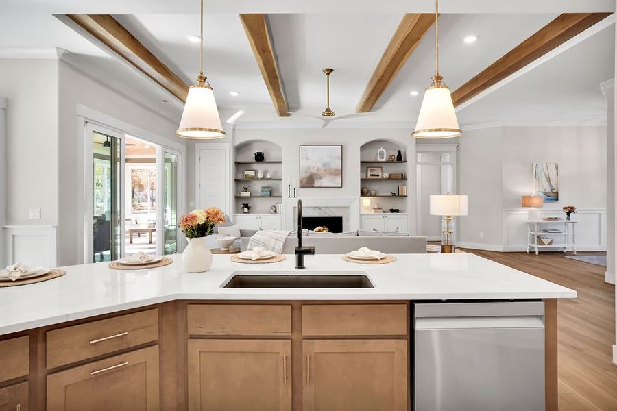 Furnished interior view inside a new home in The Bluffs On the Cape Fear, Leland (Image 14).