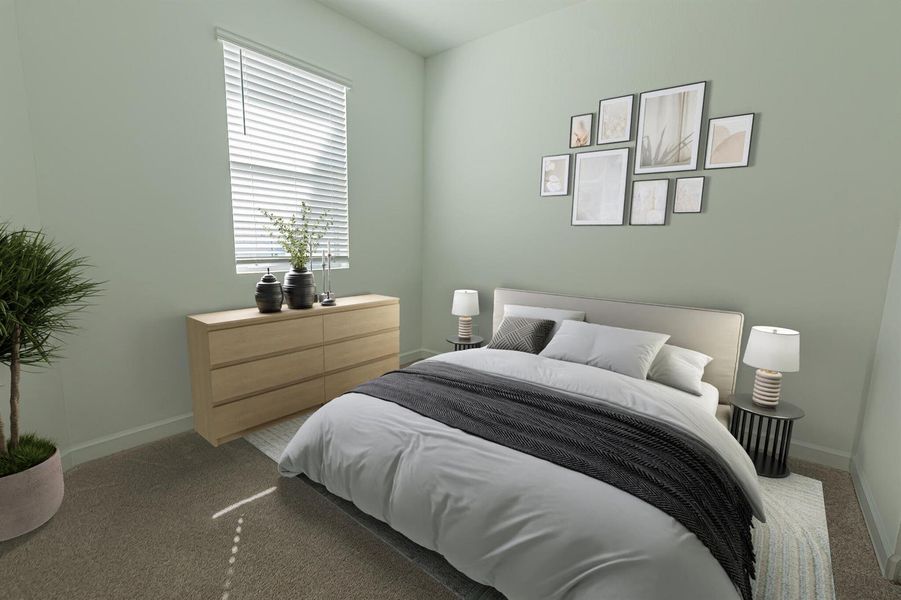 virtually staged - bedroom