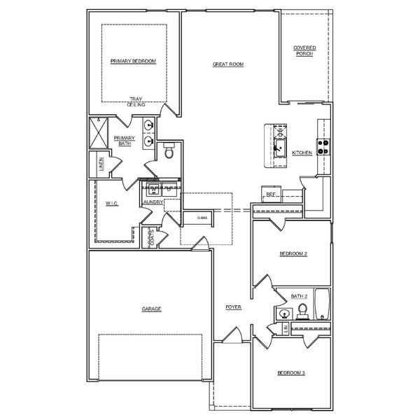 2D floor plan layout for the Magnolia by McGuinn Homes in Pine Street, Yemassee, SC (Image 4). 2D floor plan layout for the Magnolia by McGuinn Homes in Pine Street, Yemassee, SC (Image 4).