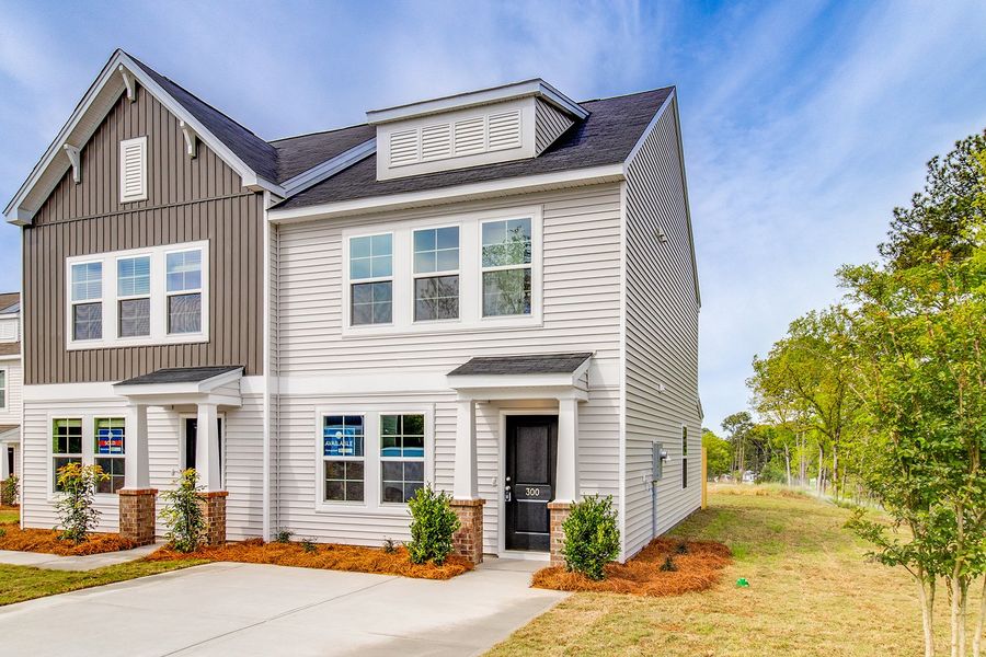 Front exterior of a new home in Padgett Commons, Hopkins, SC, highlighting curb appeal (Image 19).