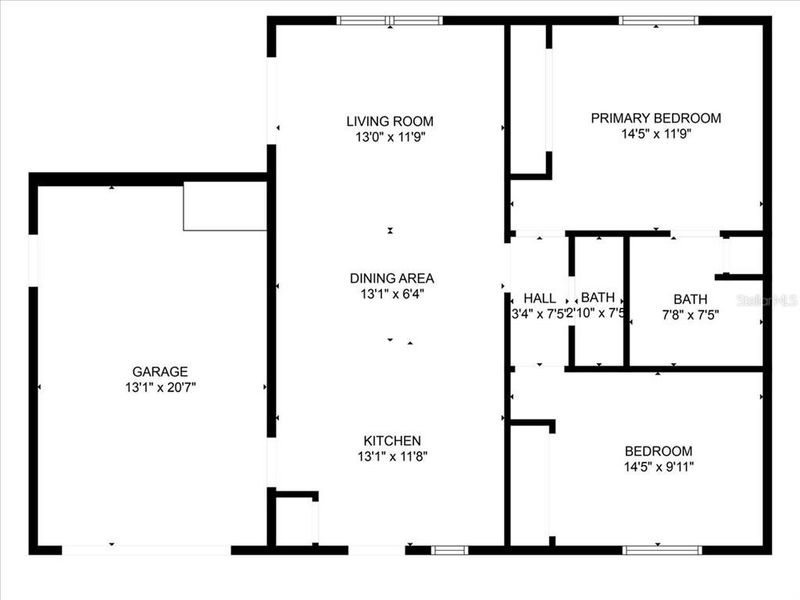 2D floor plan layout of this home in , Punta Gorda, FL (Image 4).