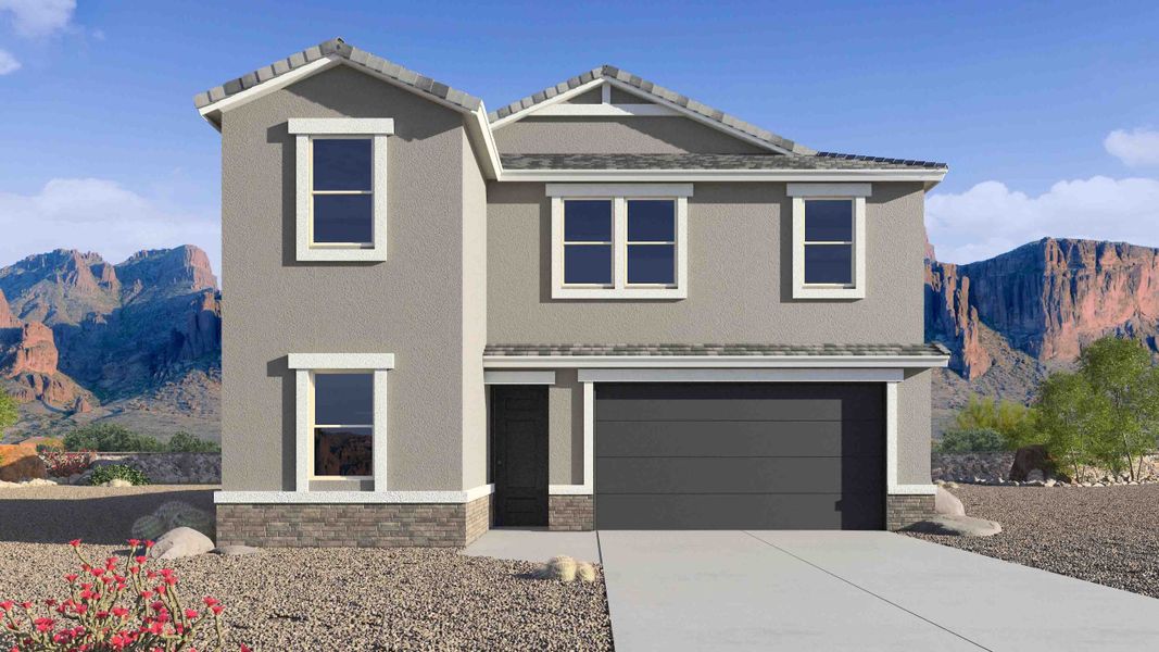 Representative exterior photo of a completed home built from the Ibis by D.R. Horton in Upper Canyon, Phoenix, AZ (Image 26). Representative exterior photo of a completed home built from the Ibis by D.R. Horton in Upper Canyon, Phoenix, AZ (Image 26).