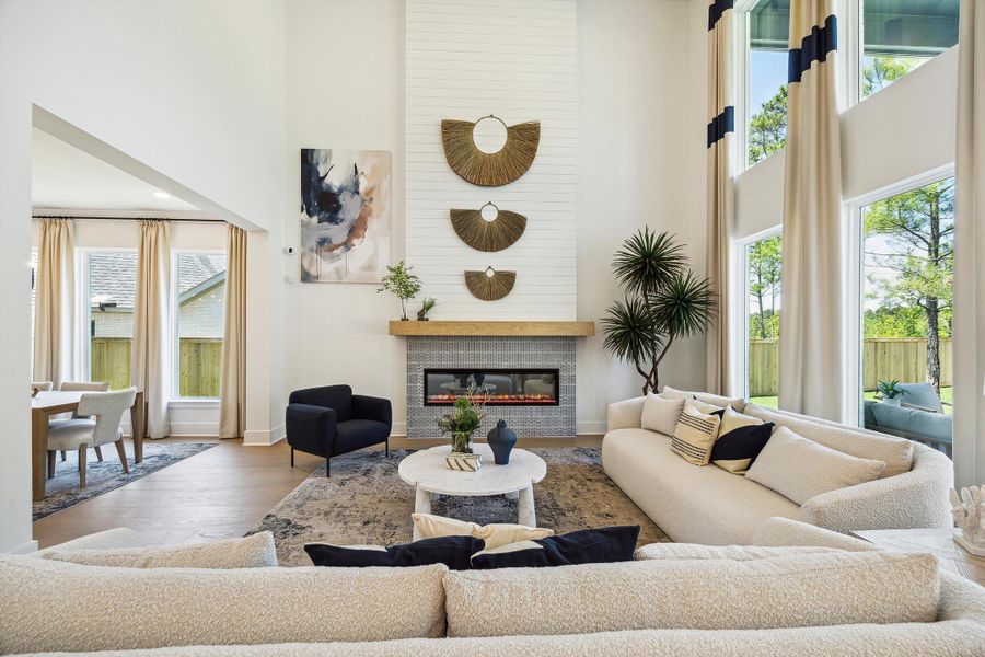 Representative furnished interior of a home built from the The Jaxson IX by Westin Homes in The Woodlands Hills, Willis (Image 13).